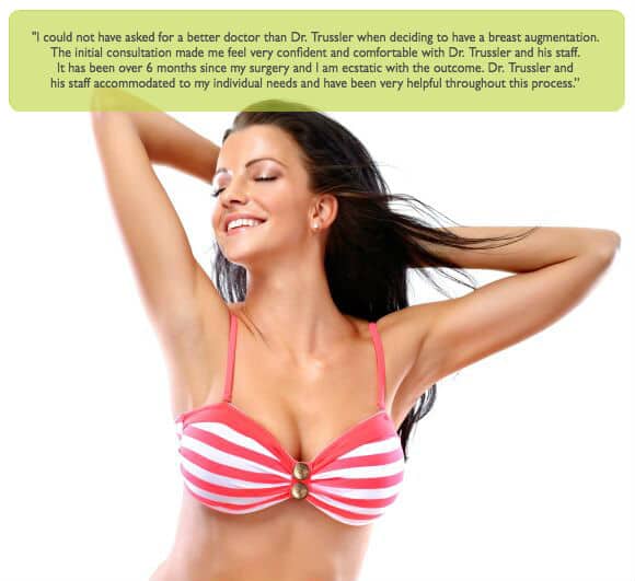 Breast Augmentation Landing page for Trussler
