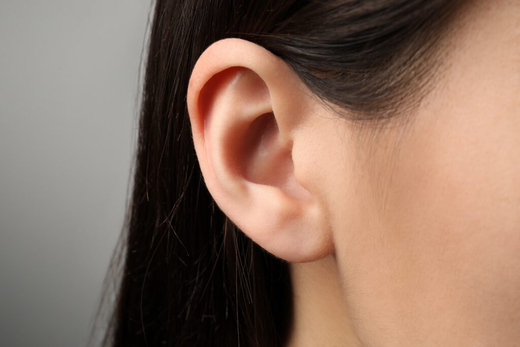 Close up of woman's nice ear after otoplasty surgery in Austin, TX