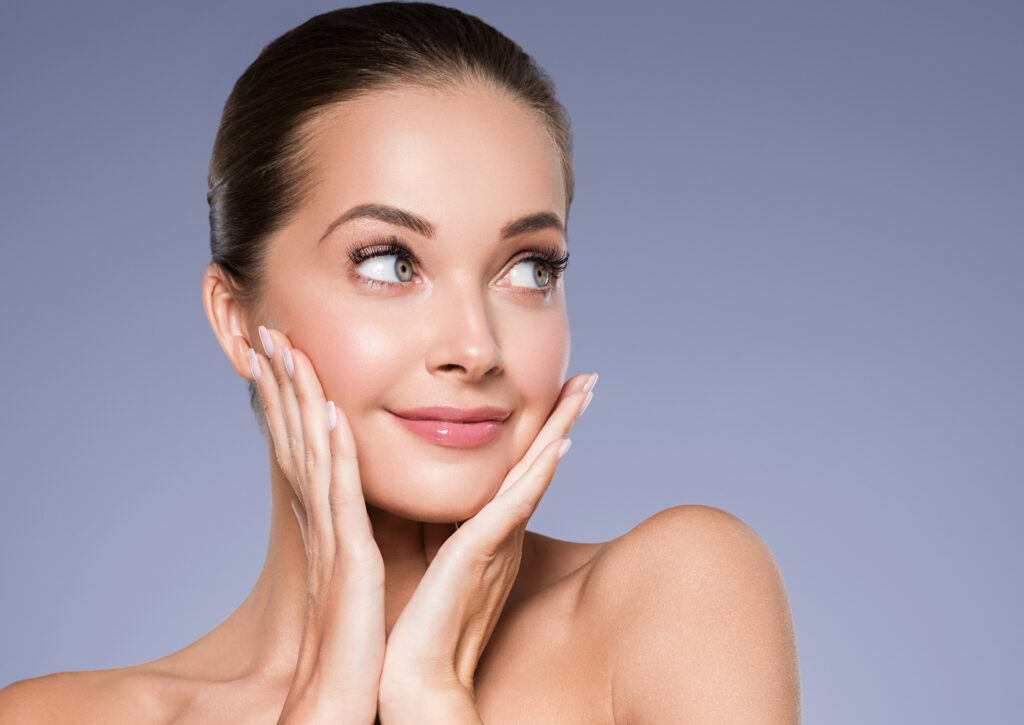 Woman's face with fresh, clear skin after IPL Photofacial in Austin, TX