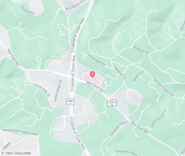 Location Map: 5656 Bee Cave Road, Suite J200 Austin, Texas 78746